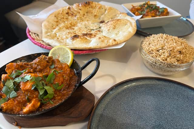 The curries went perfectly with pilau rice and a garlic naan.