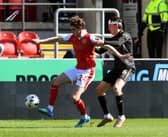 Harry Gray in action for Rotherham.