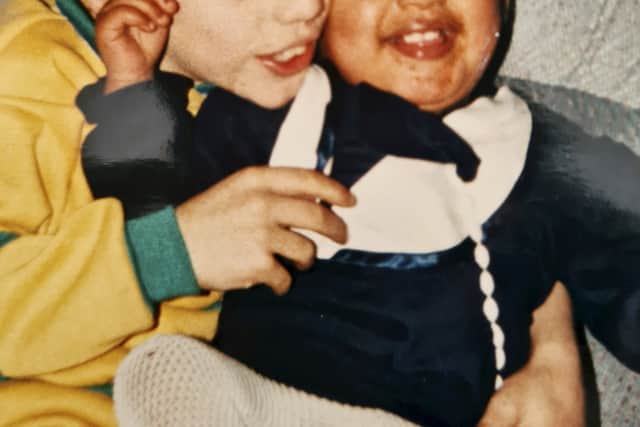 Alicia Manners with her brother Simon Hackett.