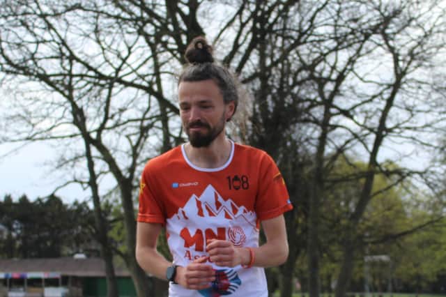 Andrew Richardson ran a total of 113 miles to raise money to support the MNDA
