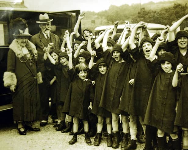 Girls at the holiday camp.