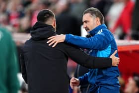 EXTRA DEMANDS: For Leeds United's key rivals Nottingham Forest and boss Vitor Pereira, right, with the club now through to the Europa League semi-finals.