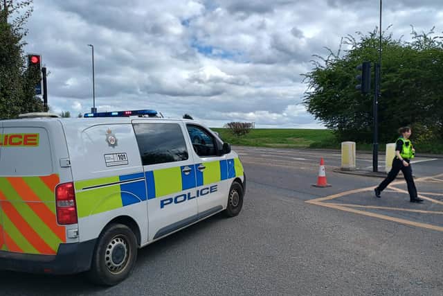 A motorcyclist remains in hospital.