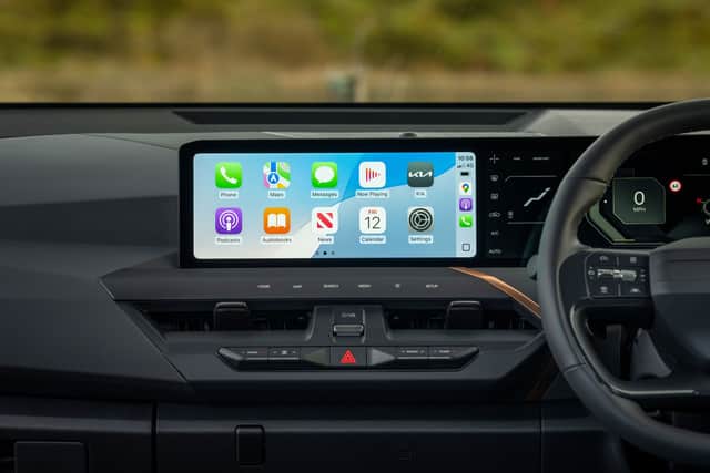 The infotainment screen is pretty good, and there are some physical buttons to prod, too. Hoorah.