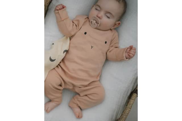 Organic Zoo clay bunny playsuit