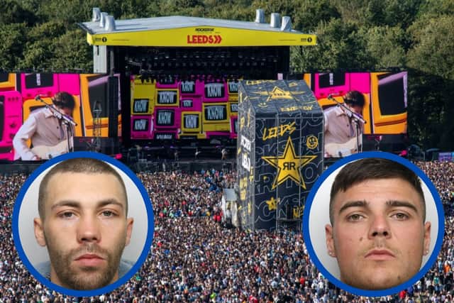 Whittaker (left) and Neath (right) were jailed for dealing at Leeds Festival.