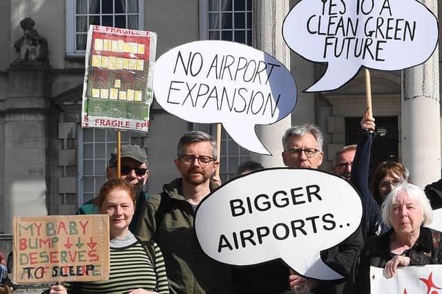 The protest coincides with the launch of LBA’s ‘Together for Tomorrow’ sustainability initiative.