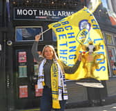 Claire says that fans travel from across the world to watch Leeds United at the Moot Hall Arms