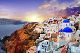 The Greek island of Santorini