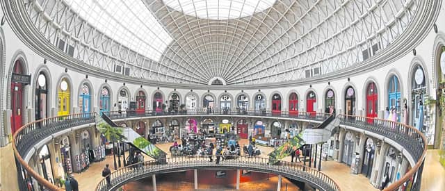 The interior of the historic Corn Exchange.