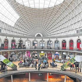 The interior of the historic Corn Exchange. 