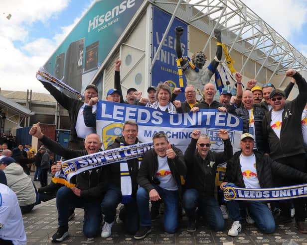 The Tananger Whites  of Norway pictured outside Elland Road