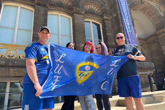 Becky, Steph, Dani, Kamil, and Kevin, are a group of friends who came to watch the game in the O2 Academy fan zone. 