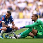 Robert Sanchez went down to receive treatment just as Leeds United were building momentum.