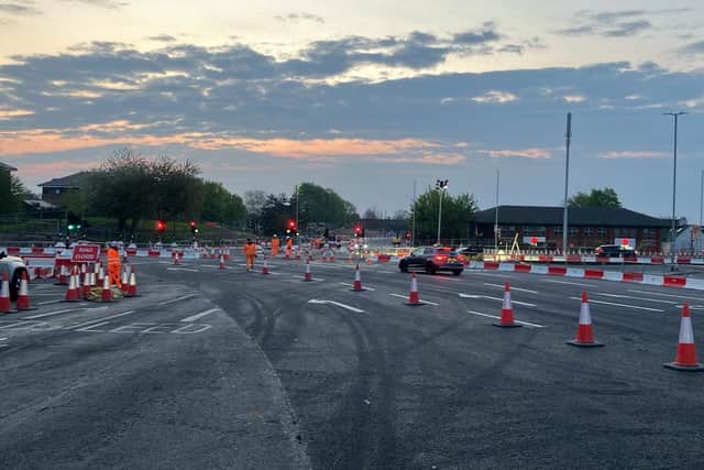 The new layout will see traffic switch onto the new South West works.