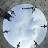 View from the bottom of a storage tank.