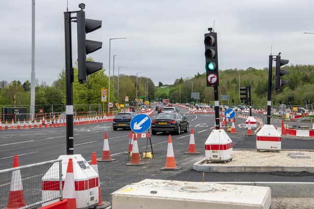 The new traffic layout at Dawsons Corner includes noticeable changes to how people access the Ring Road (A6120) and Bradford Road (B6157).