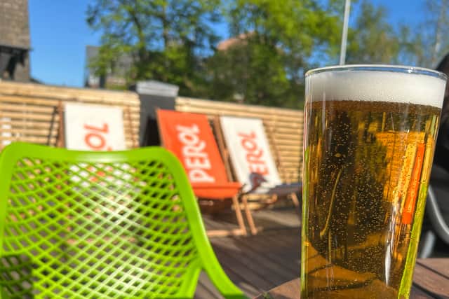 Parkside Tavern has a hidden gem of a beer garden upstairs.