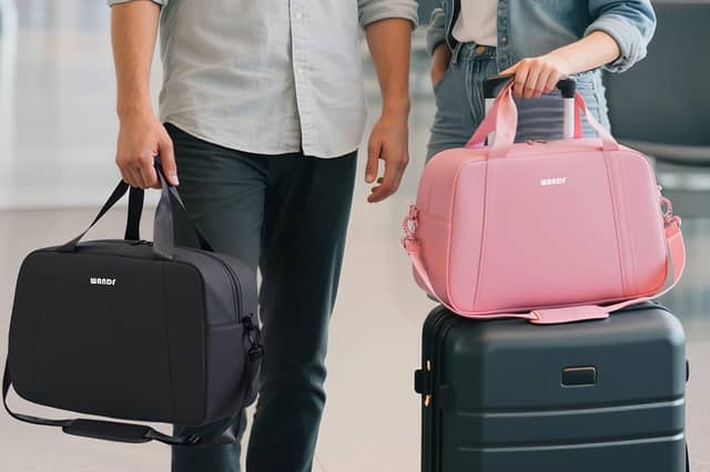 This large Ryanair-friendly cabin bag, which has lots of space but folds away small, is on sale on Amazon right now.