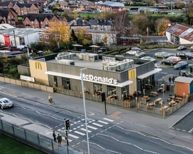 A CGI image of the proposed new McDonald's in Stanningley