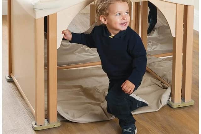 Kids love a den - and this one comes with huge safety mirrors