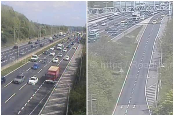 The crash has caused delays on the M62 near Leeds