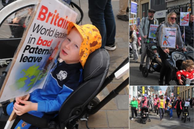 8 pictures as hundreds of dads march through Leeds for better paternity ...