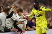 HIGH FIVES: From Tottenham's Randal Kolo Muani to his side's away fans with well over 20 minutes left at Aston Villa in a huge boost for Leeds United's relegation rivals.