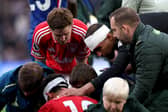 BLOW: For Leeds United's relegation-battling rivals Nottingham Forest as Morgan Gibbs-White is forced off but amid a fine victory at Chelsea.