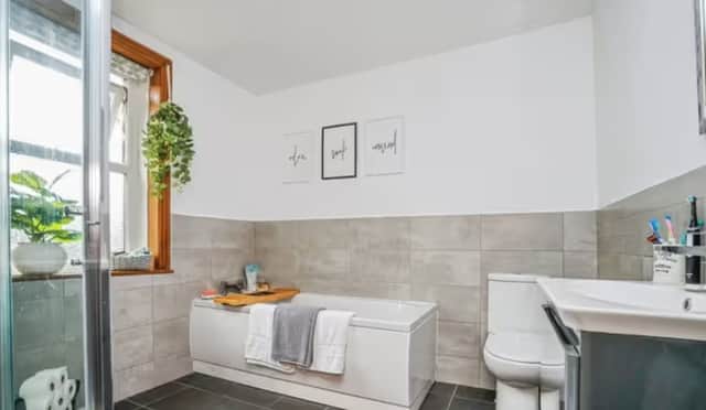 The bathroom in a four-bedroom detached house on Haigh Road, Rothwell, Leeds.