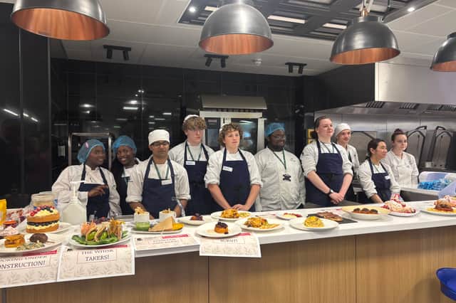 The competitors were supported by catering students from Leeds City College