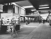 Inside the Merrion Centre, Leeds, during the 1970s