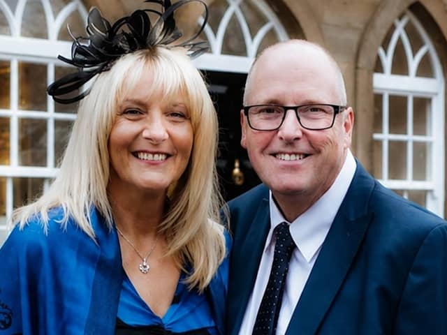 Slimming World's Richard Walker celebrates with his wife Sharon 