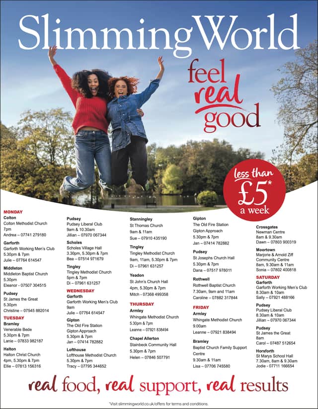 FEEL REAL GOOD: Slimming World offering real food, real support and real results in Leeds.