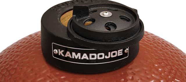 The cast iron top vent on my Kamado Joe Classic 1 has made temperature control far easier than on my old smoker, especially during long low-and-slow cooks like ribs and pork shoulder.