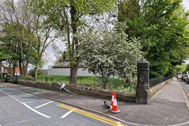 The crash happened on Moorfield Road in Armley in the early hours of Sunday morning.
