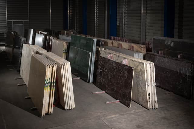 SLAB SELECTION : Premium stone slabs available at the new Slab Gallery.