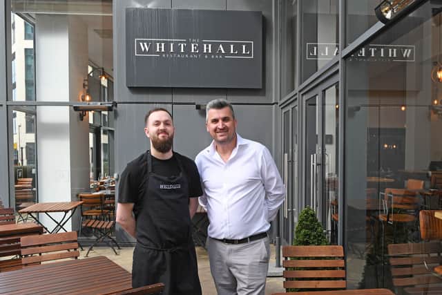 The Whitehall's head chef Tom Bodenham (left) and owner Fatjon Muca 