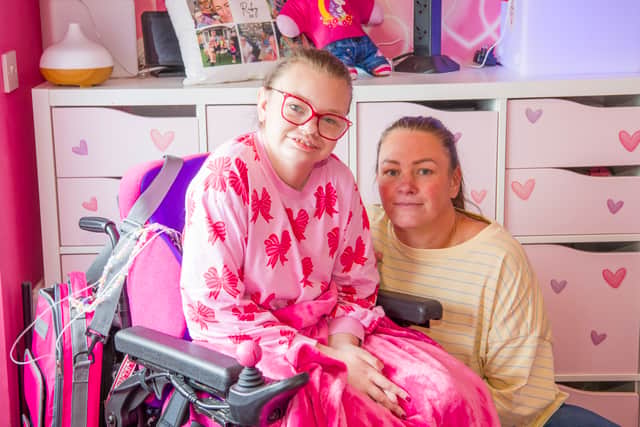 Danielle Hedley with her daughter Ruby pictured at home in Middleton, Leeds.