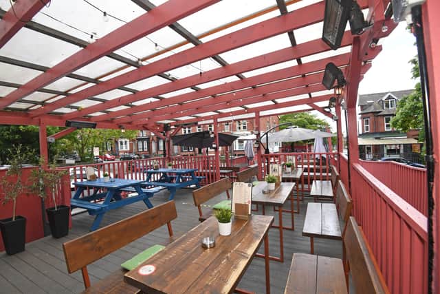 The outdoor terrace where many friendships have started.