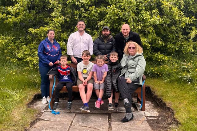 The suicide prevention bench has been placed at the junction of Coorporation Street and Bruntcliffe Road in Morley