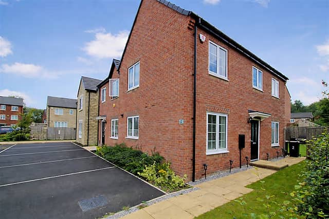 The modern semi-detached home sits on Piebridge Way in a sought-after development on the outskirts of Wortley