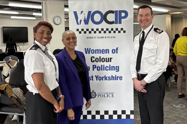 From left to right: DCS Tanya Wilkins, Deputy Mayor Alison Lowe OBE and Chief Constable Sir John Robins QPM DL.