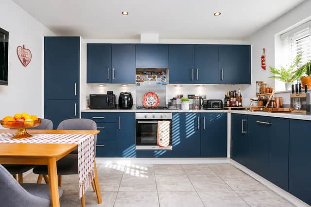 The modern kitchen diner offers plenty of room for family meals and social occasions alike