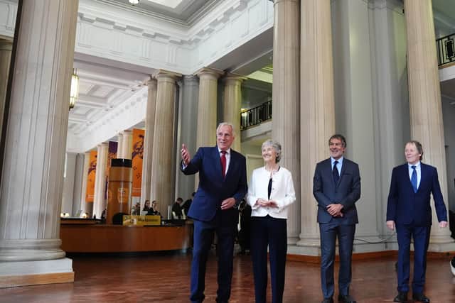 Irish president Catherine Connolly during a visit to Leeds University.