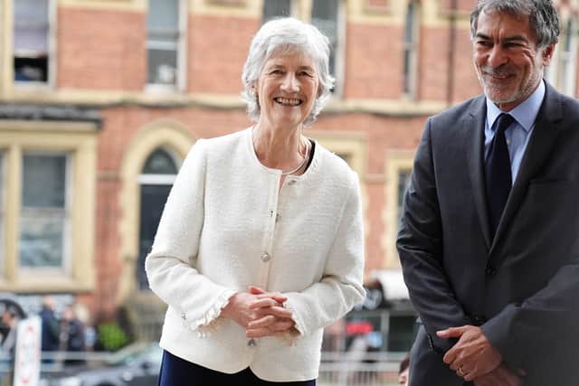Irish president Catherine Connolly during a visit to Leeds University, as part of her official visit to the UK.