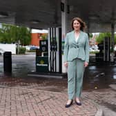 Chancellor Rachel Reeves during a visit to a petrol station in Leeds