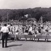 A busy Ilkley Pool and Lido in May 1964.