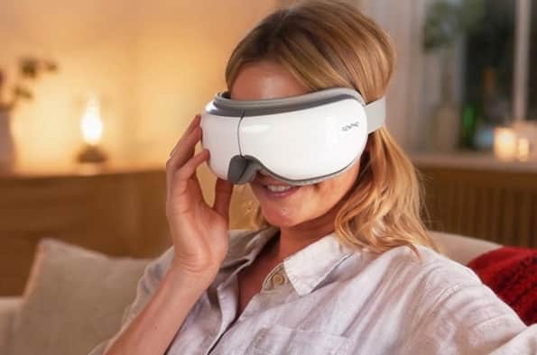 The RENPHO eye massager combines heat, compression and Bluetooth audio in a foldable portable design.