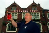Paul Seddon, landlord of the Blooming Rose pub, Burton Row, Beeston, Leeds, in 1997
